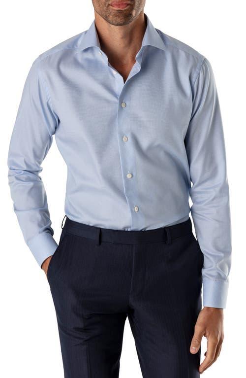 Mens Slim-Fit Micro Houndstooth Dress Shirt Product Image