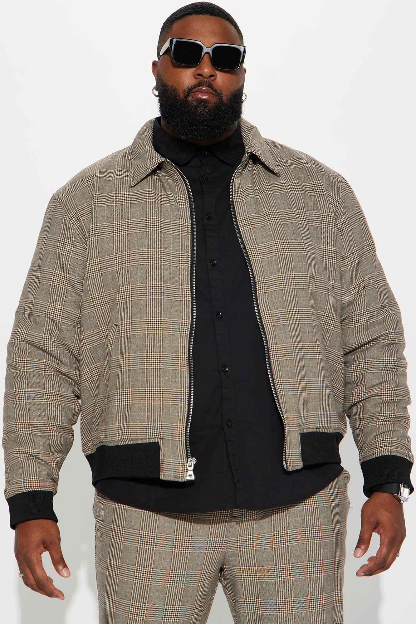 Anderson Plaid Bomber Jacket - Camel/combo Product Image
