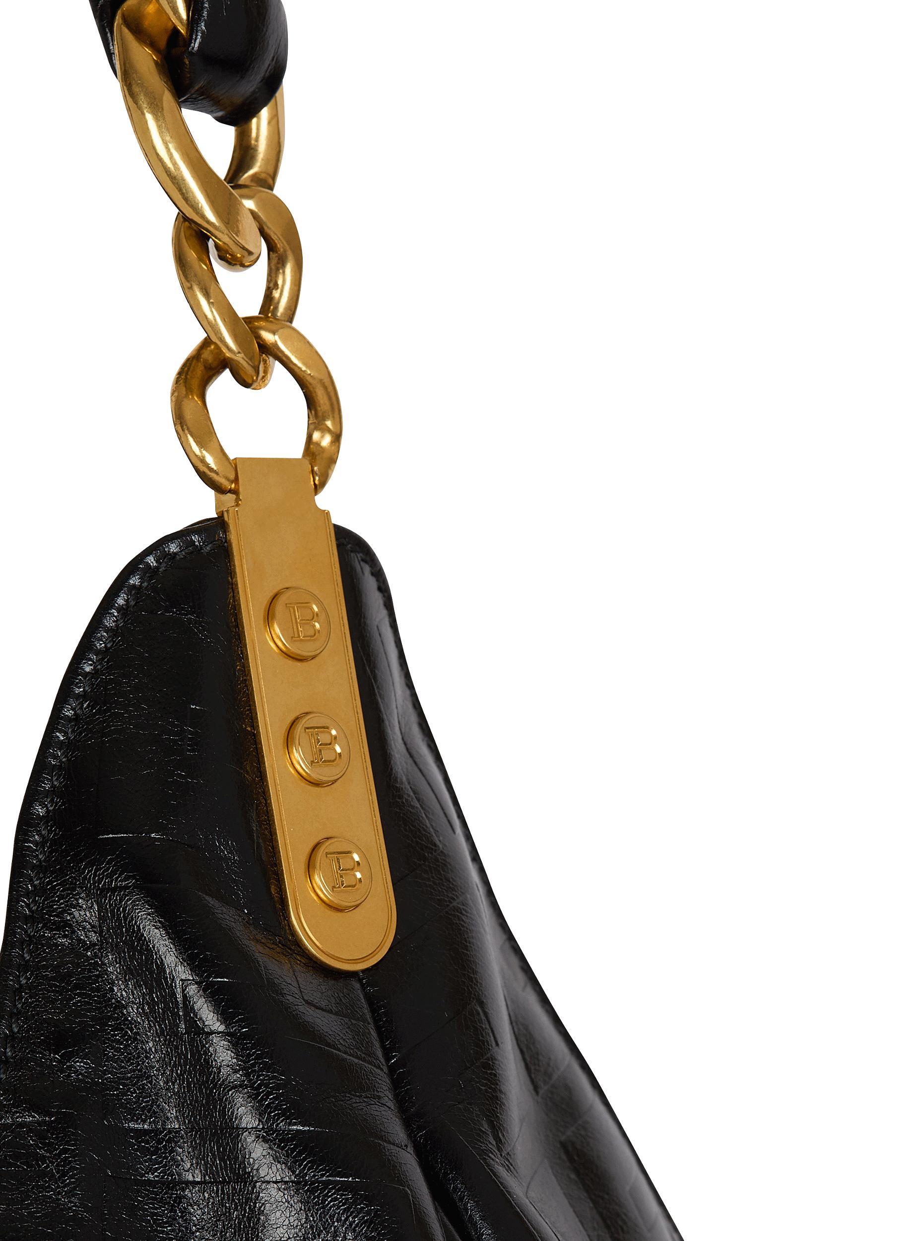 1945 Soft Hobo crinkled leather tote bag with monogram Product Image