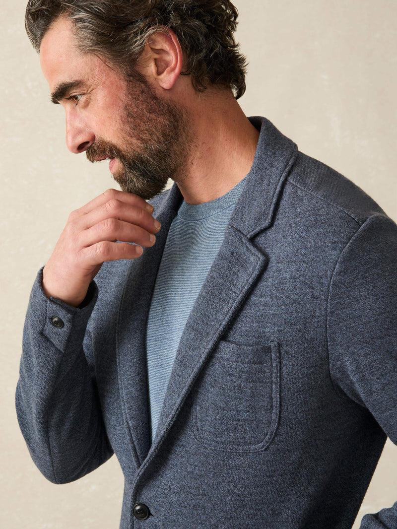 Inlet Knit Blazer - Deep Navy Melange Male Product Image