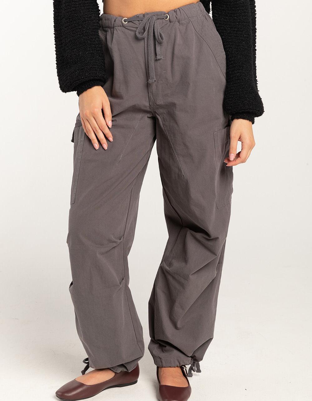 RSQ Womens Low Rise Parachute Cargo Pants - SAGE Product Image