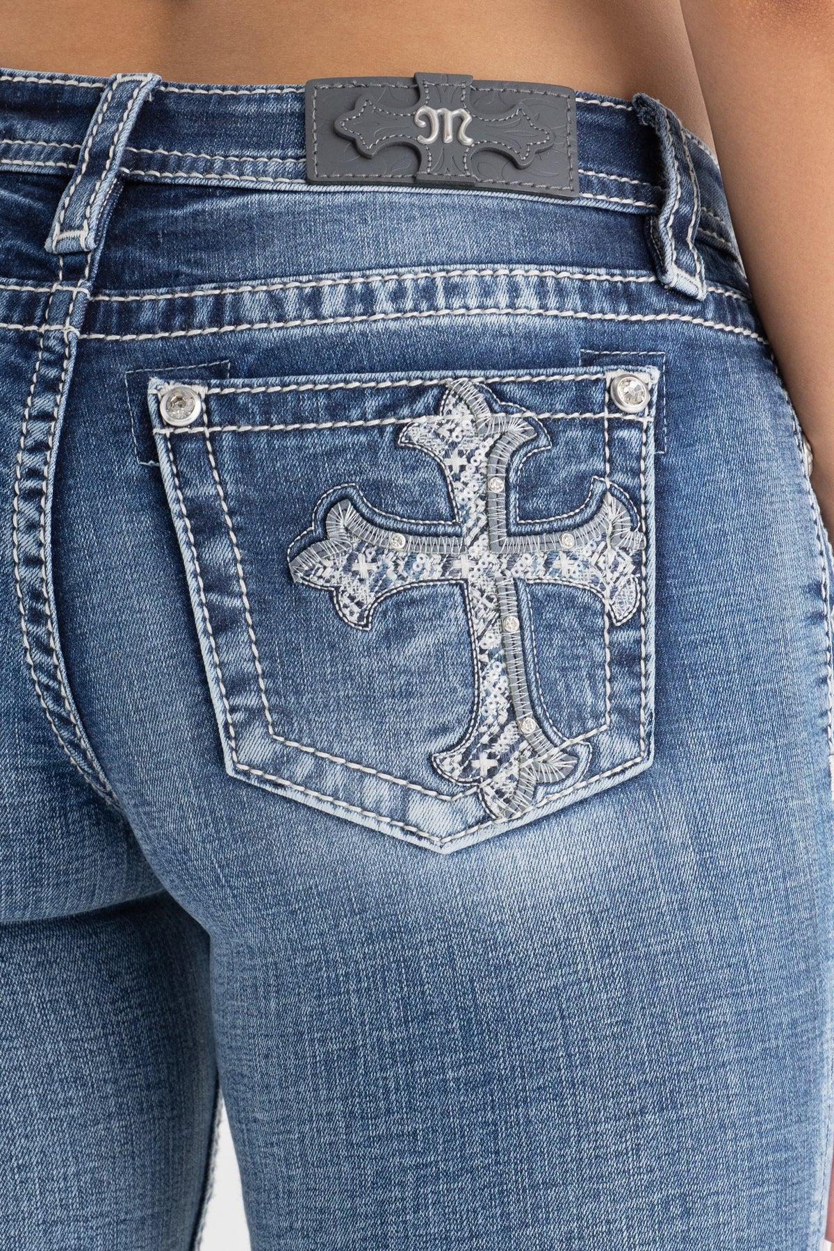 Rebel With A Cross Bootcut Jeans Product Image