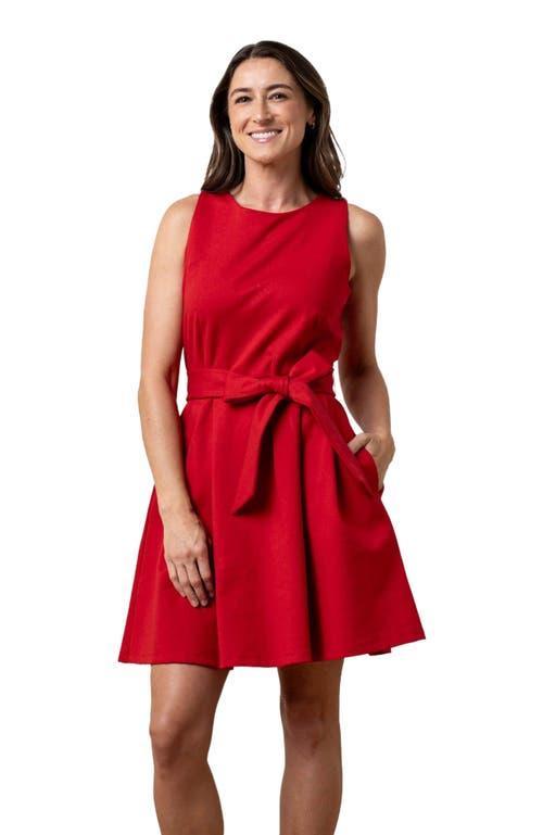 Hope & Henry Women's Sleeveless Ponte Skater Dress in Red Ponte Skater at Nordstrom, Size 12 Product Image