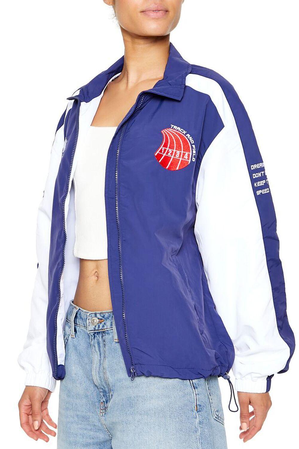 Track & Field Zip-Up Bomber Jacket | Forever 21 Product Image