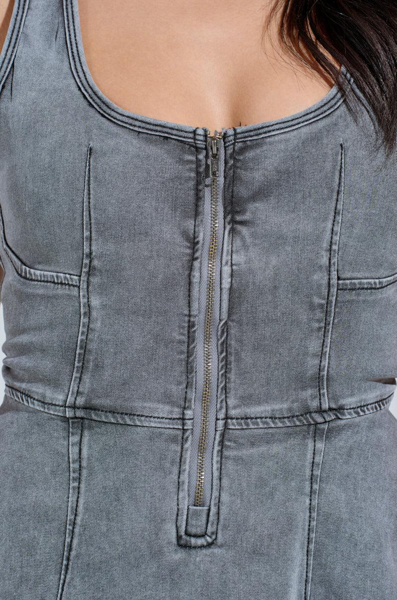 VIVIAN DENIM MINI DRESS Product Image