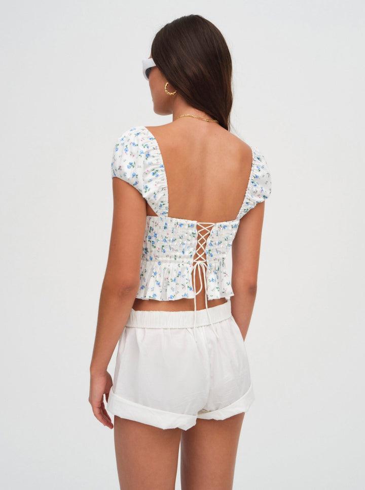 Opal Floral Blouse — Ivory Product Image