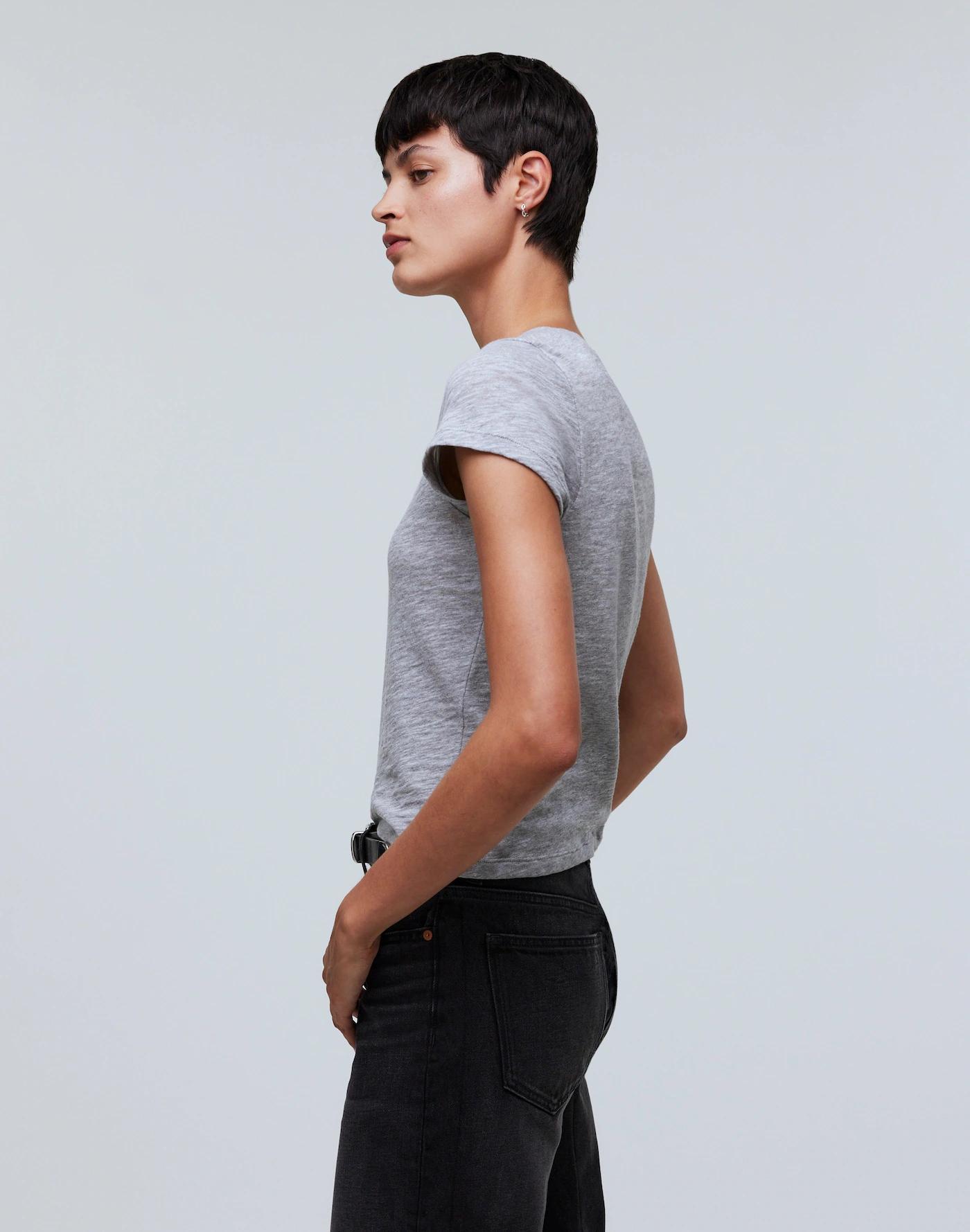 Heathered Graphic Shrunken Tee Product Image