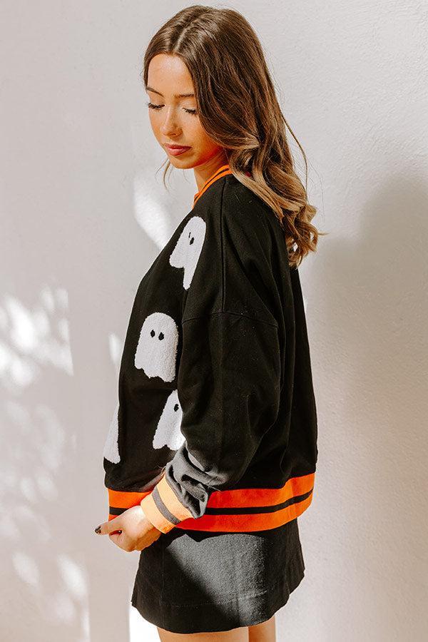 Hey Boo Embroidered Sweatshirt Product Image