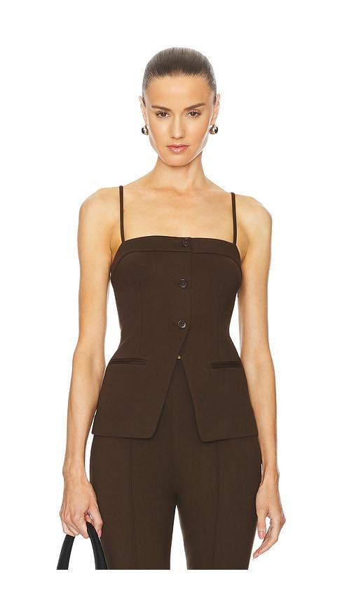 L'ACADEMIE By Marianna Benigna Top In Brown Product Image
