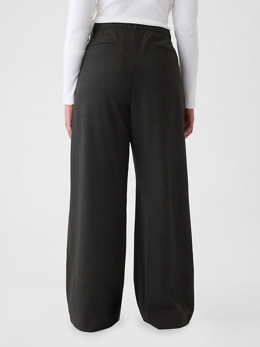 365 High Rise Brushed Twill Pleated Trousers Product Image