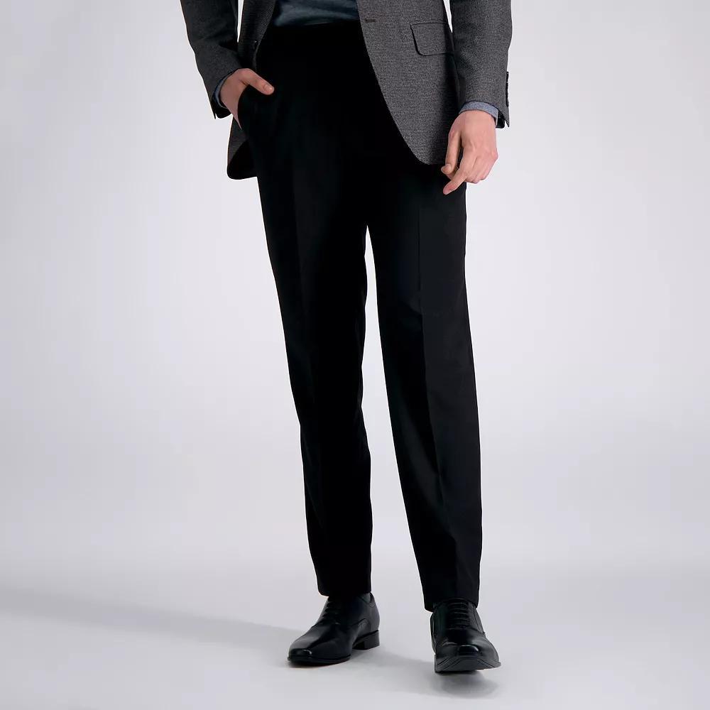 Mens Haggar Premium Comfort Straight-Fit Flat-Front Dress Pants Product Image