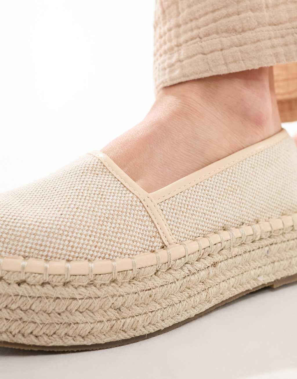 ASOS DESIGN Journal flatform espadrilles Product Image