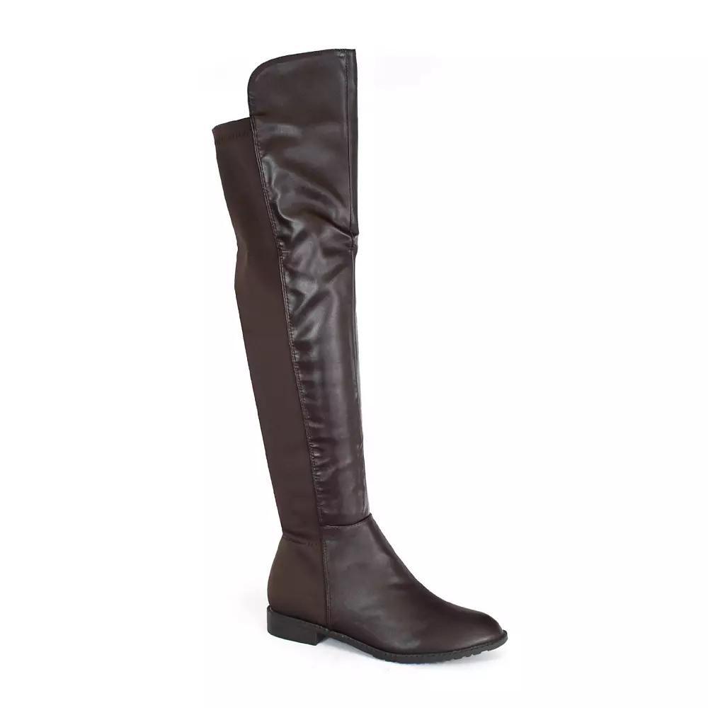 Yoki Erin 12 Women's Over-The-Knee Boots, Size: 6, Brown Product Image