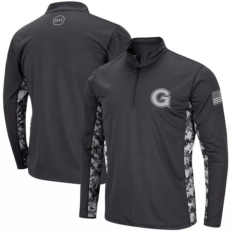 Men's Colosseum Charcoal Colorado State Rams OHT Military Appreciation Digital Camo Lightweight Quarter-Zip Pullover, Size: Small Product Image