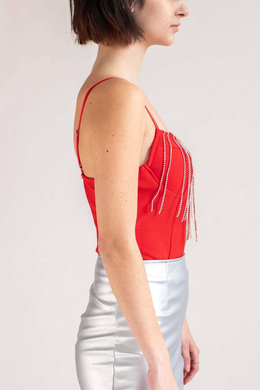 Festive Rhinestone Bodysuit Product Image