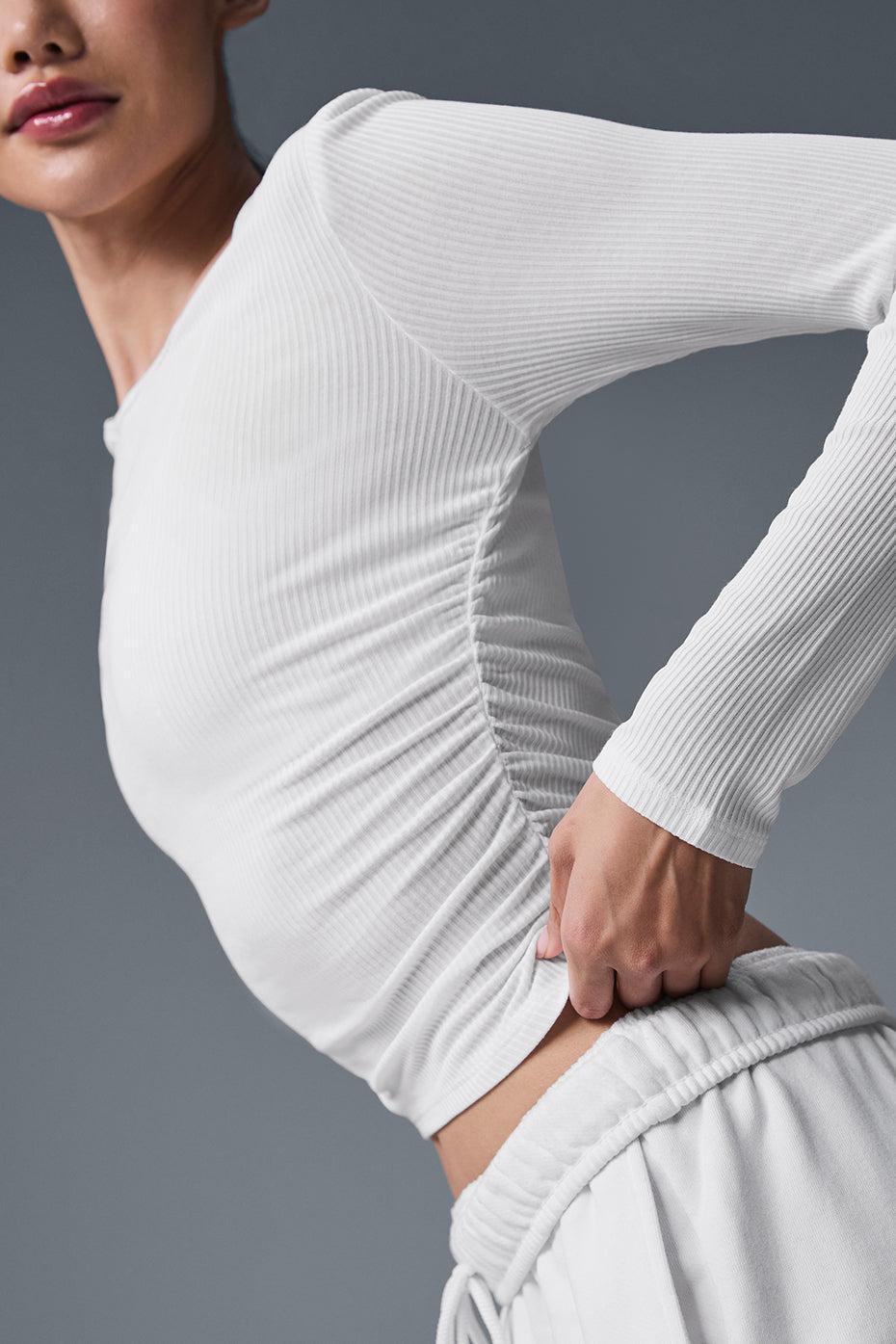 Gather Long Sleeve - White Product Image