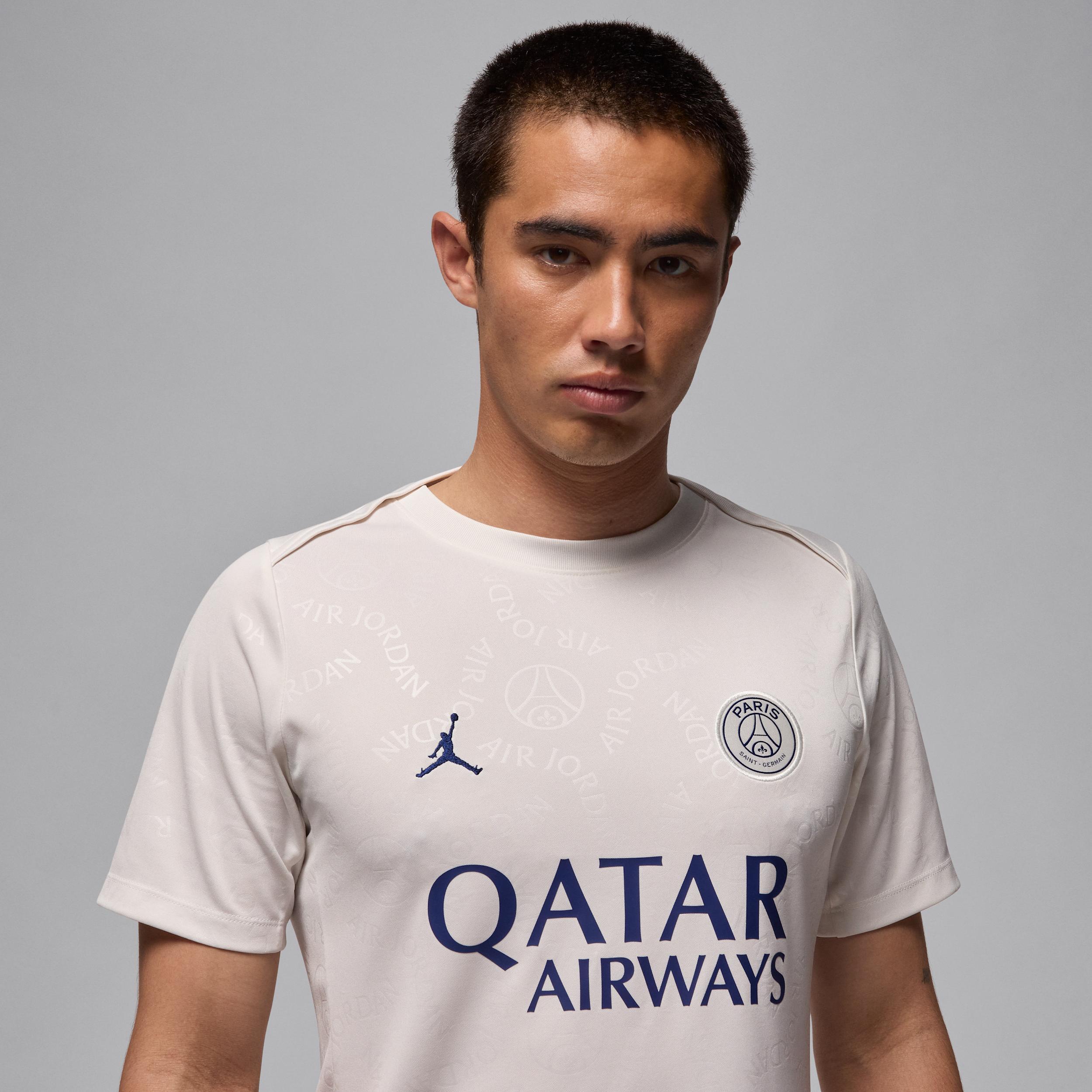 Nike Mens Paris Saint-Germain Academy Pro Fourth Jordan Dri-FIT Soccer Short-Sleeve Pre-Match Top Product Image