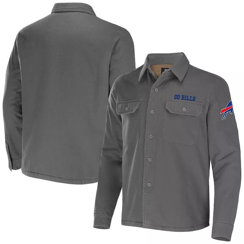 Men's NFL x Darius Rucker Collection by Fanatics Black Baltimore Ravens Canvas Button-Up Shirt Jacket, Size: XL Product Image