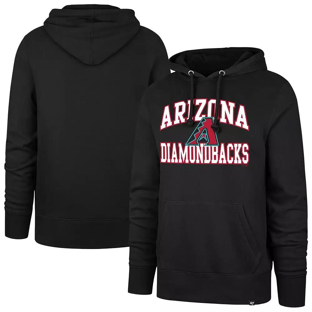 Men's '47  Black Arizona Diamondbacks Velocity Headline Pullover Hoodie, Size: Medium Product Image