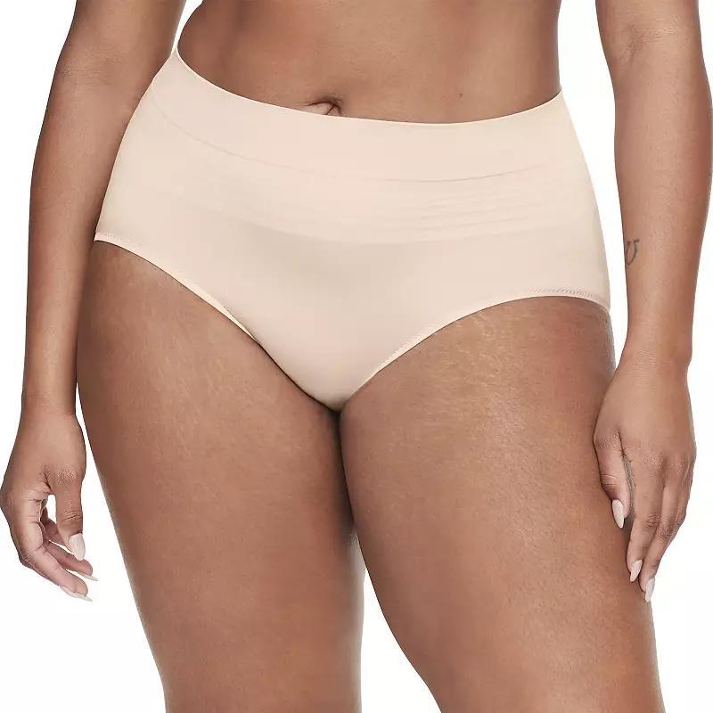 Warners No Pinching, No Problems® Dig-Free Comfort Waist with Lace Smooth and Seamless Brief RS1501P, Women's, Size: Medium, Butterscotch Product Image