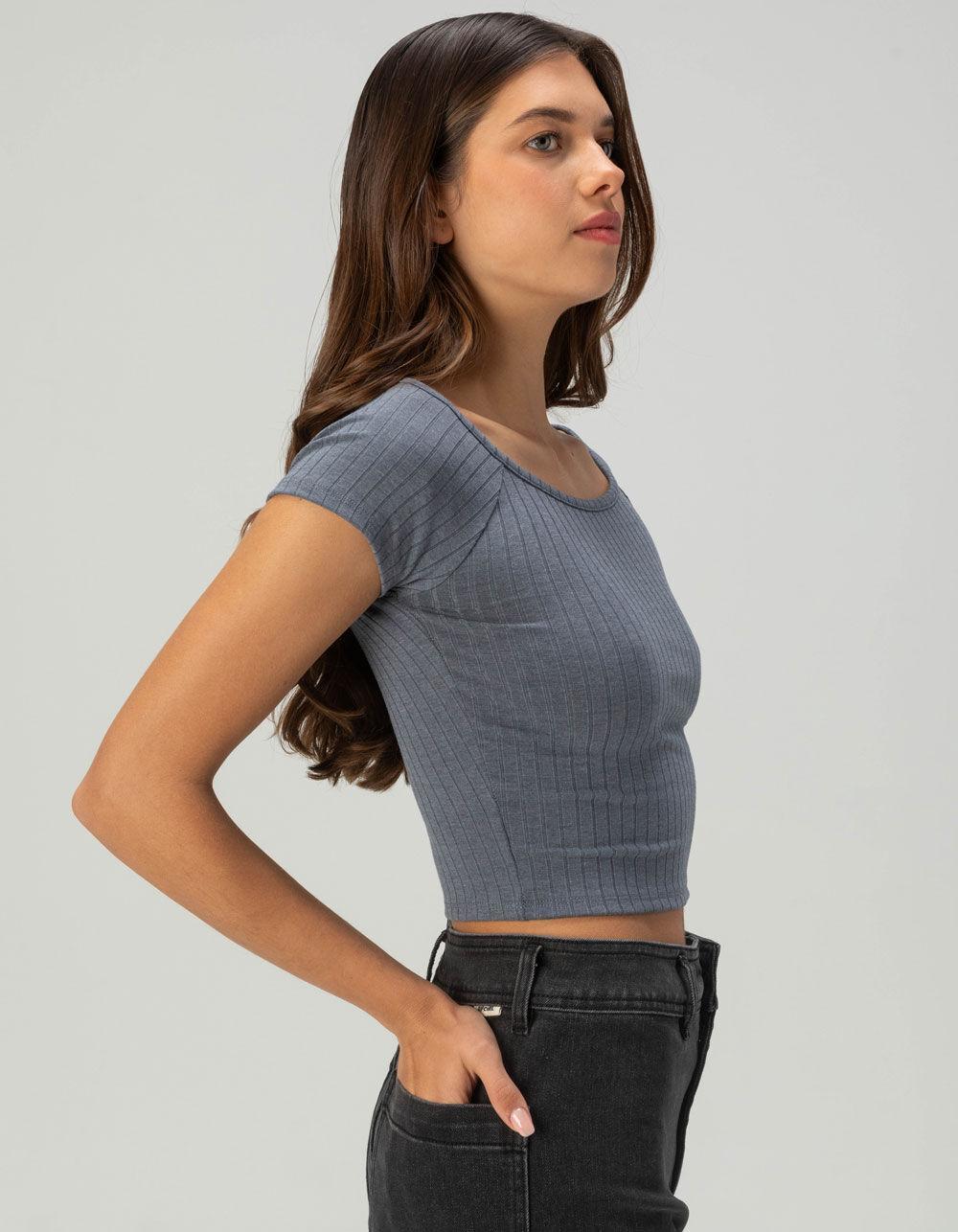 TILLYS Boat Neck Womens Tee - WHITE Product Image