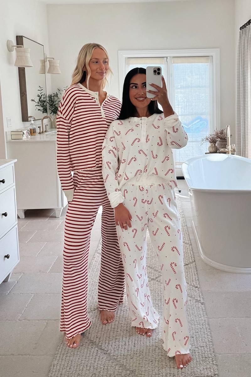 Candy Cane Waffle Sleep Set Product Image