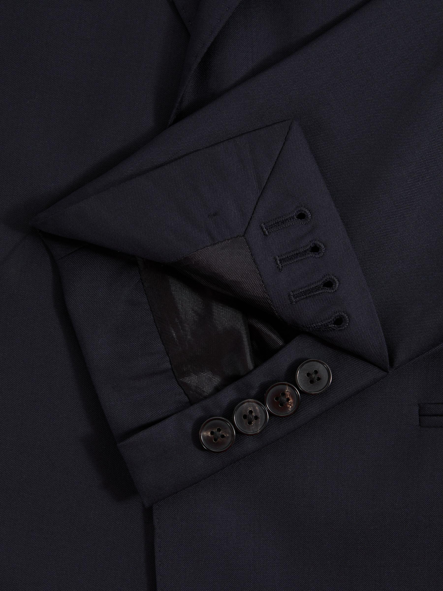 Atelier Wool Cashmere Slim Fit Single Breasted Blazer in Midnight Navy Product Image
