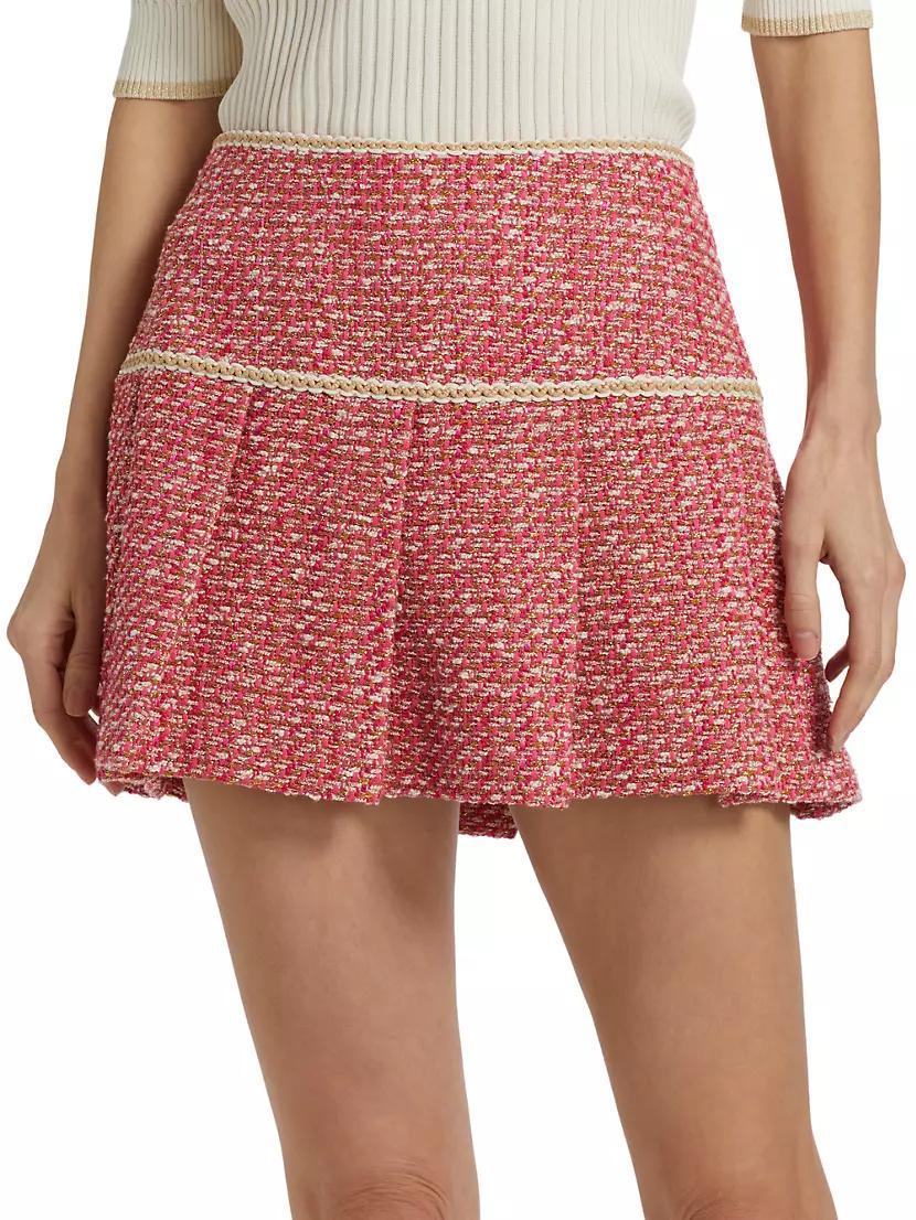 Womens Anya Tweed Pleated Skort Product Image