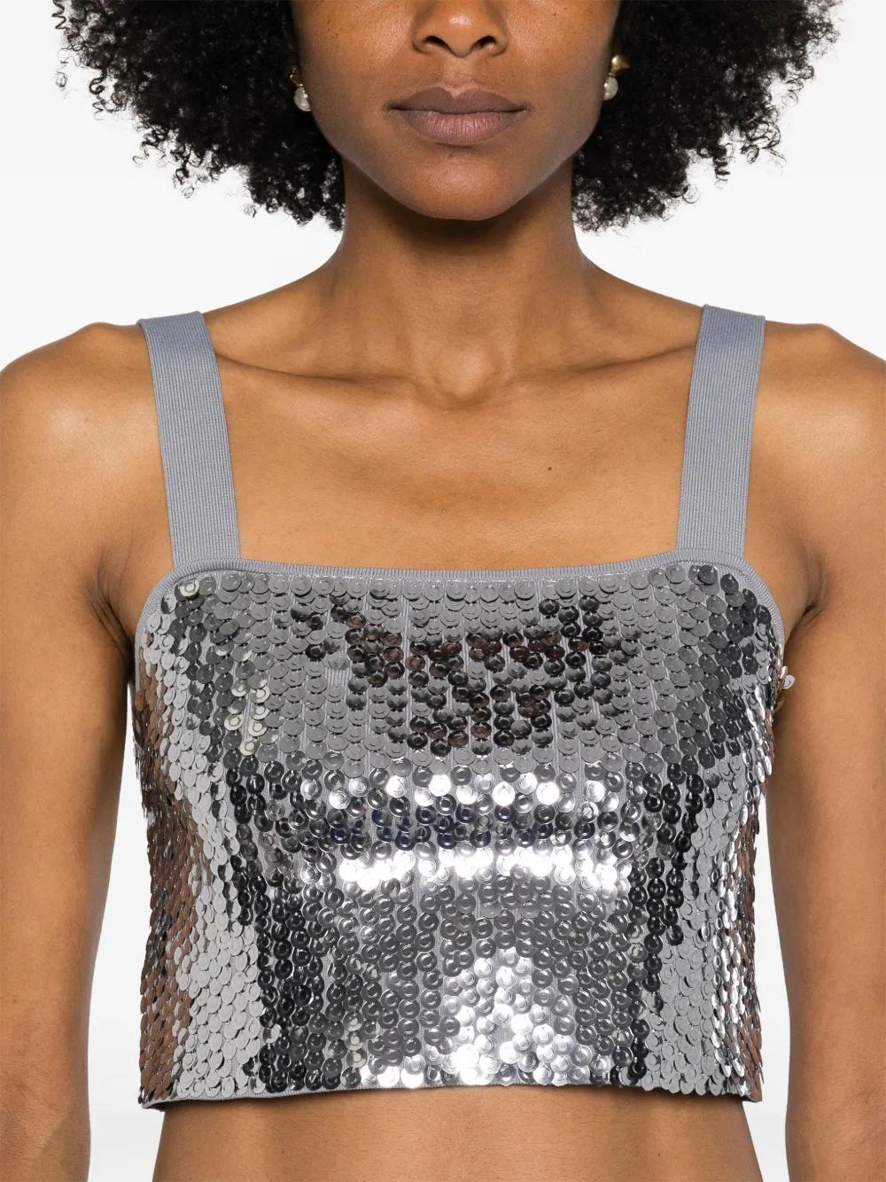 sequinned crop top Product Image
