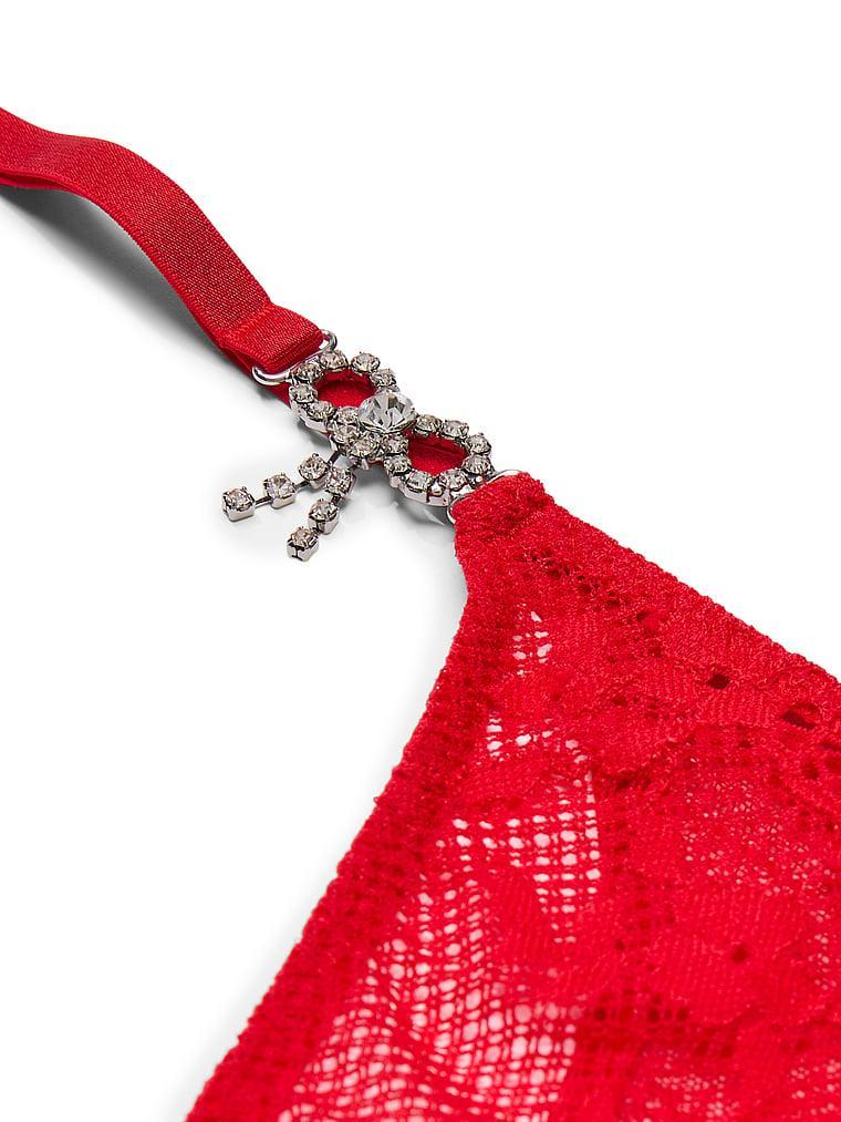Twinkle Bow Lace Thong Panty Product Image