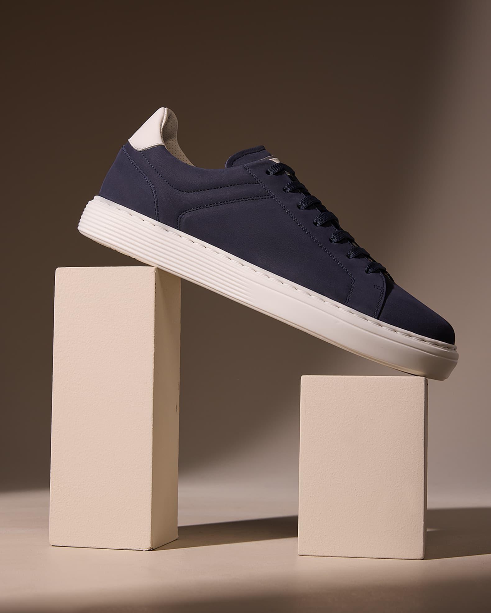 Mens Nubuck Calfskin Low-Top Sneakers Product Image