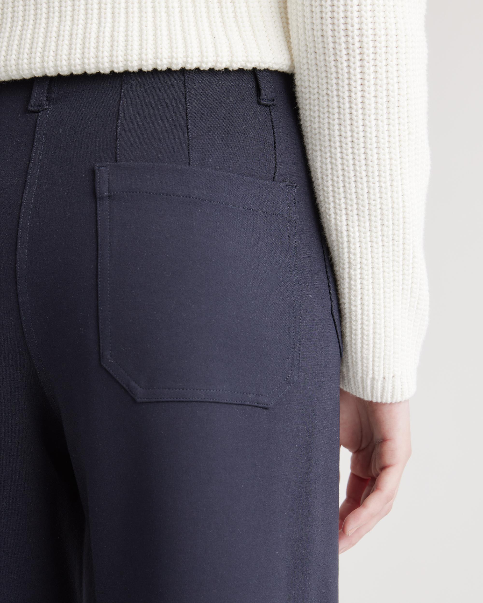 Quince | Women's Ultra-Stretch Ponte Cropped Wide Leg Pants Rayon Product Image