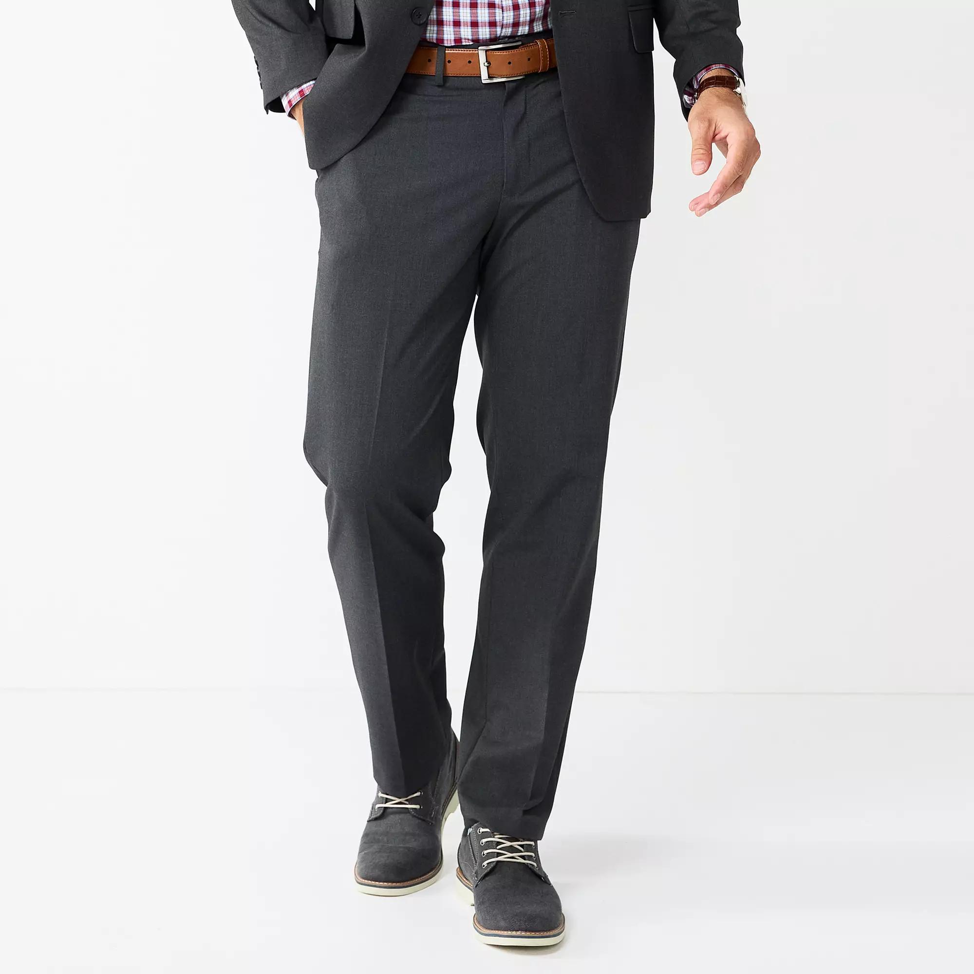 Men's J.M. Haggar® Premium Classic-Fit Flat-Front Stretch Suit Pants, Size: 40X29, Oatmeal Product Image