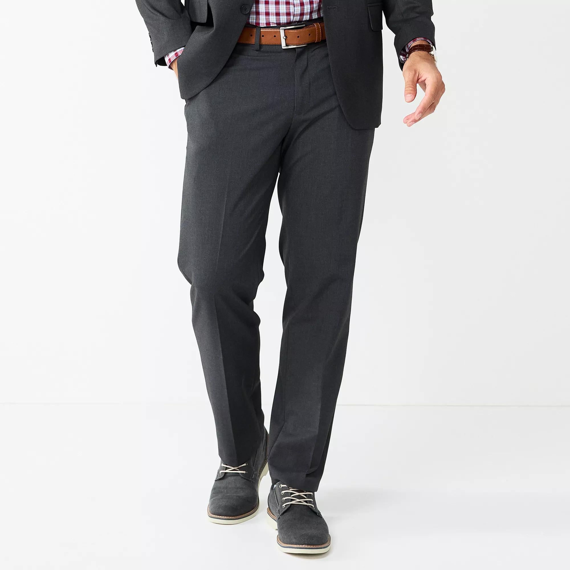 Men's J.M. Haggar® Premium Classic-Fit Flat-Front Stretch Suit Pants, Size: 40X29, Oatmeal Product Image