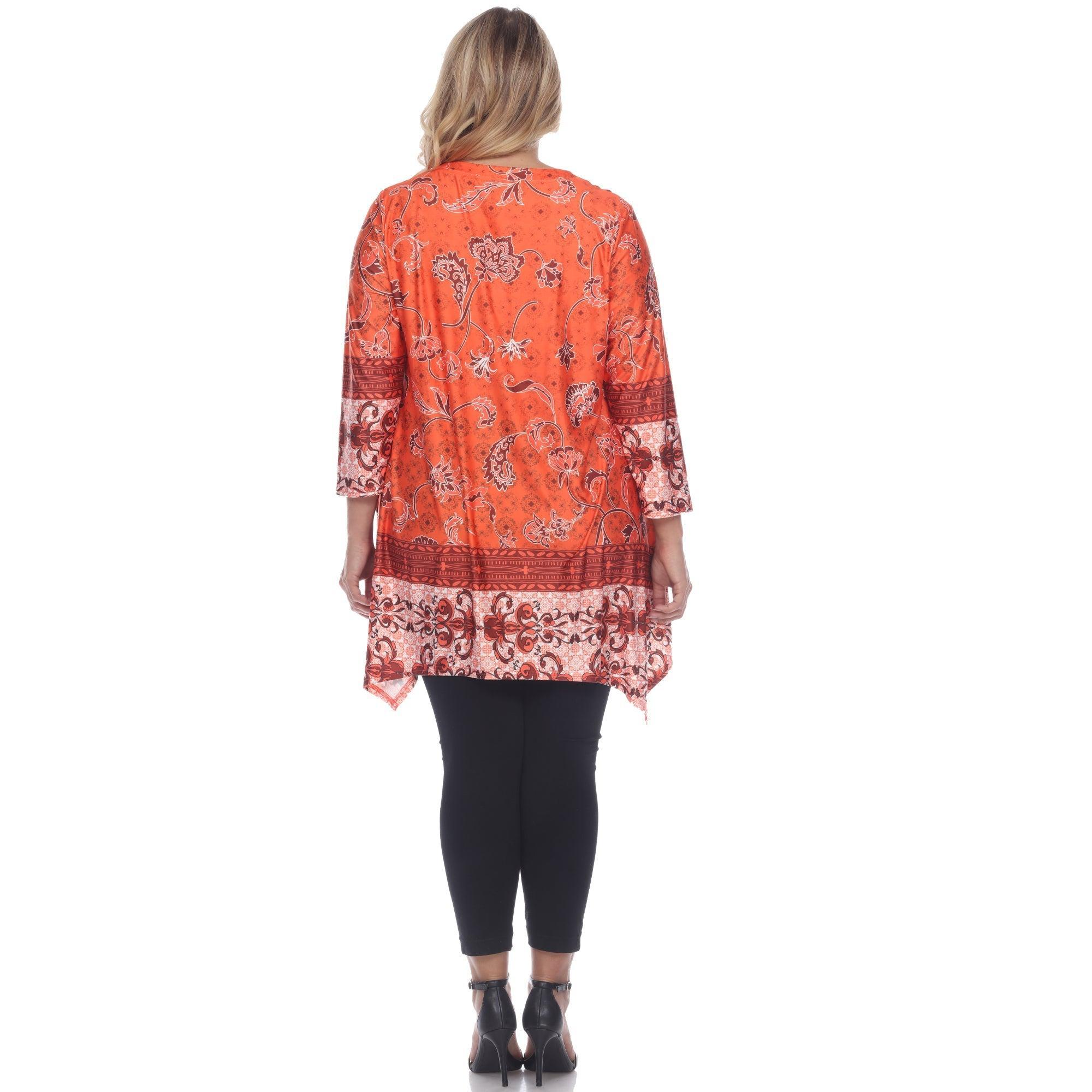 Victorian Print Tunic Top with Pockets - Plus Product Image