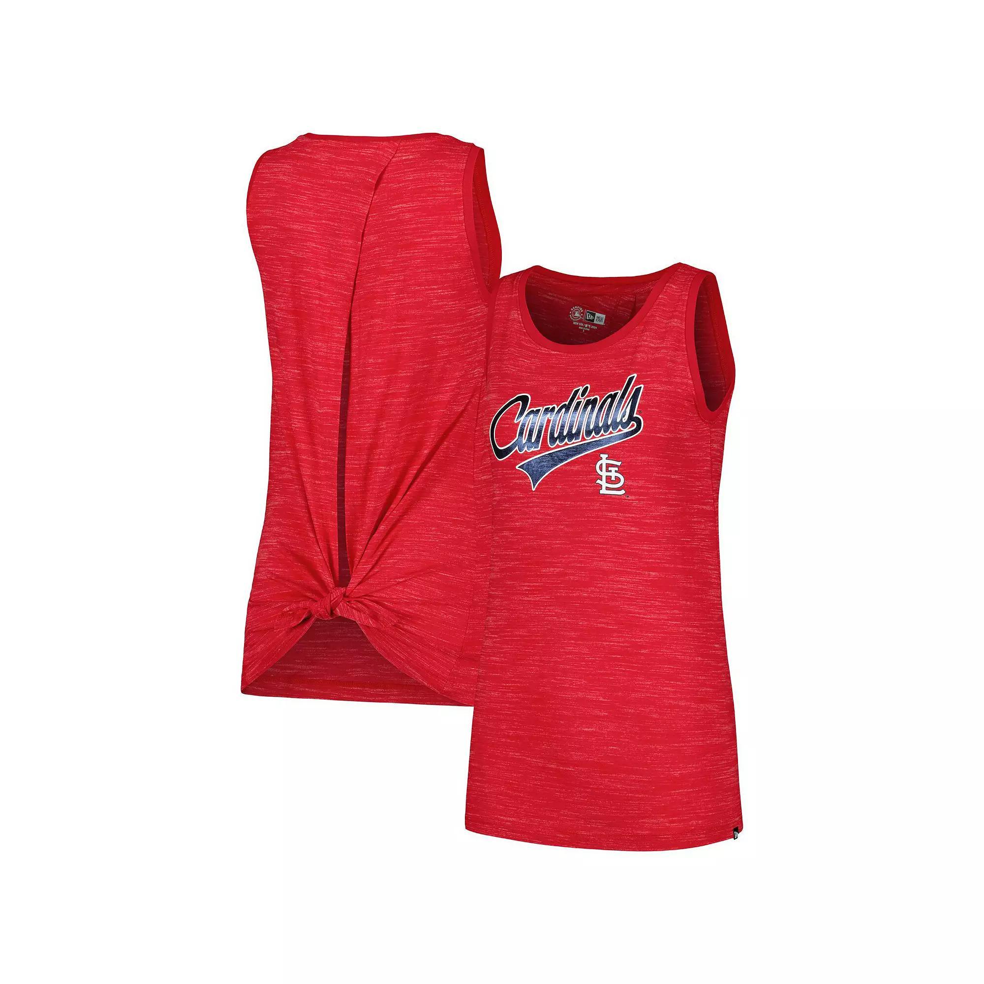 Women's New Era Red St. Louis Cardinals Space-Dye Active Tank Top, Size: Small Product Image