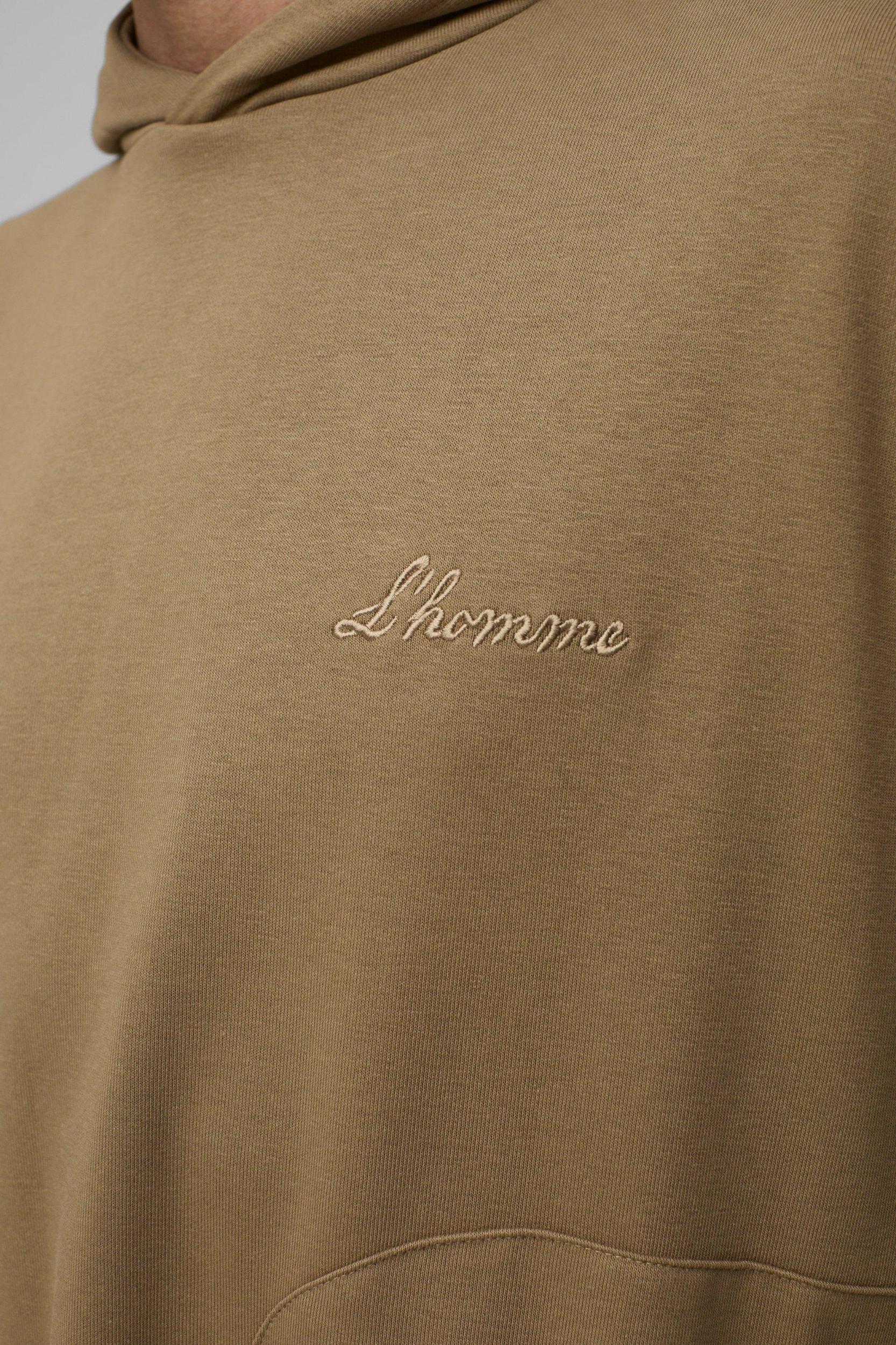 Regular Fit Tonal Embroidered Welt Pocket Hoodie | boohooMAN USA Product Image