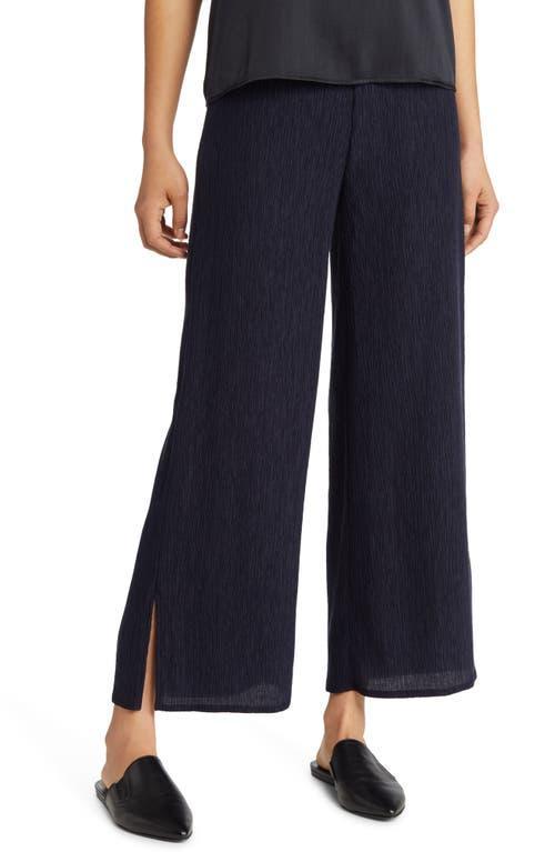 Woven Plisse Wide-Leg Pant Product Image