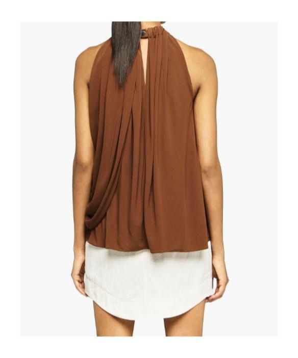 JW ANDERSON Twisted Halterneck Top In Brown Product Image