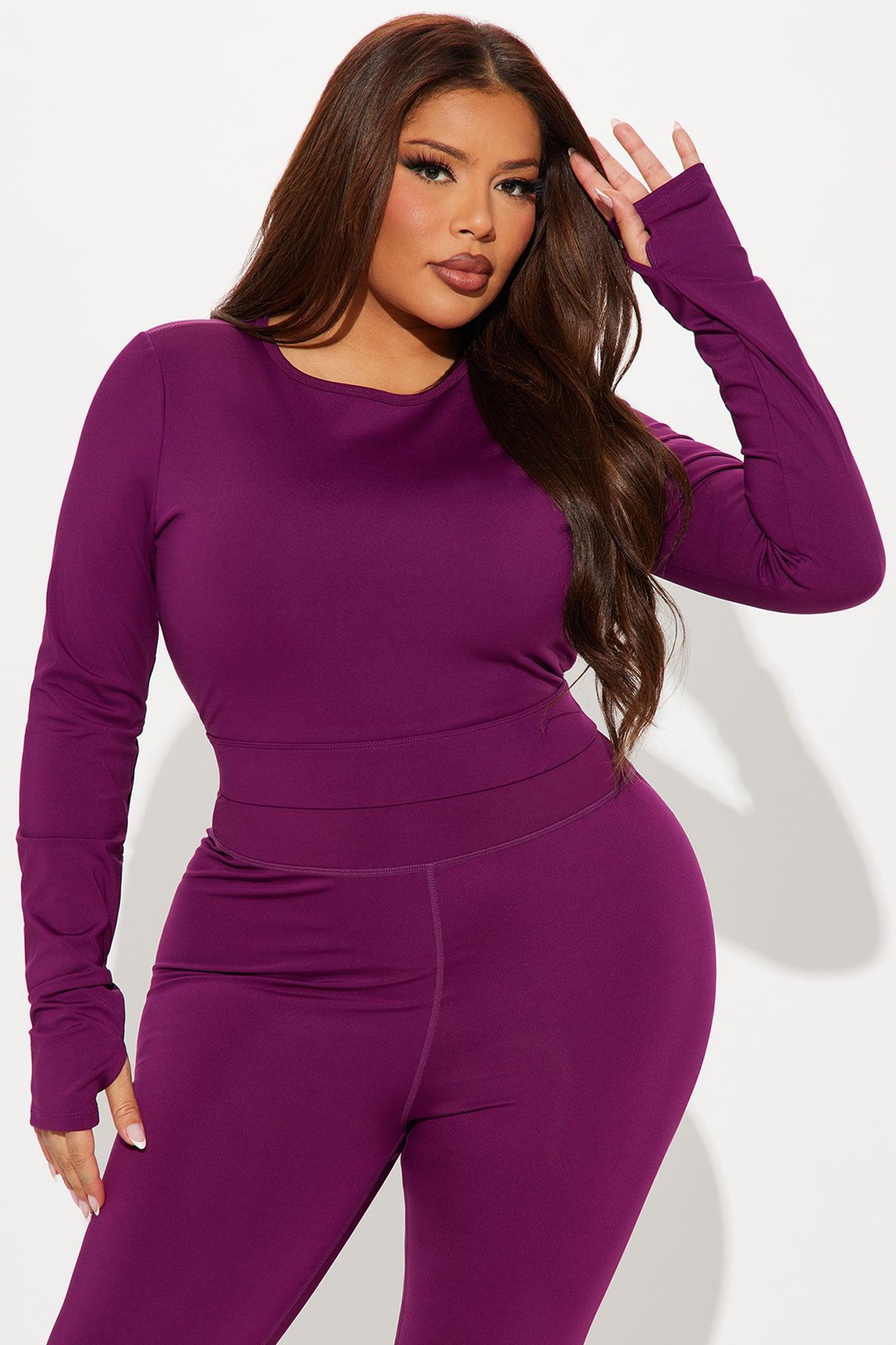Spin Back Elevate Active Top - Plum Product Image