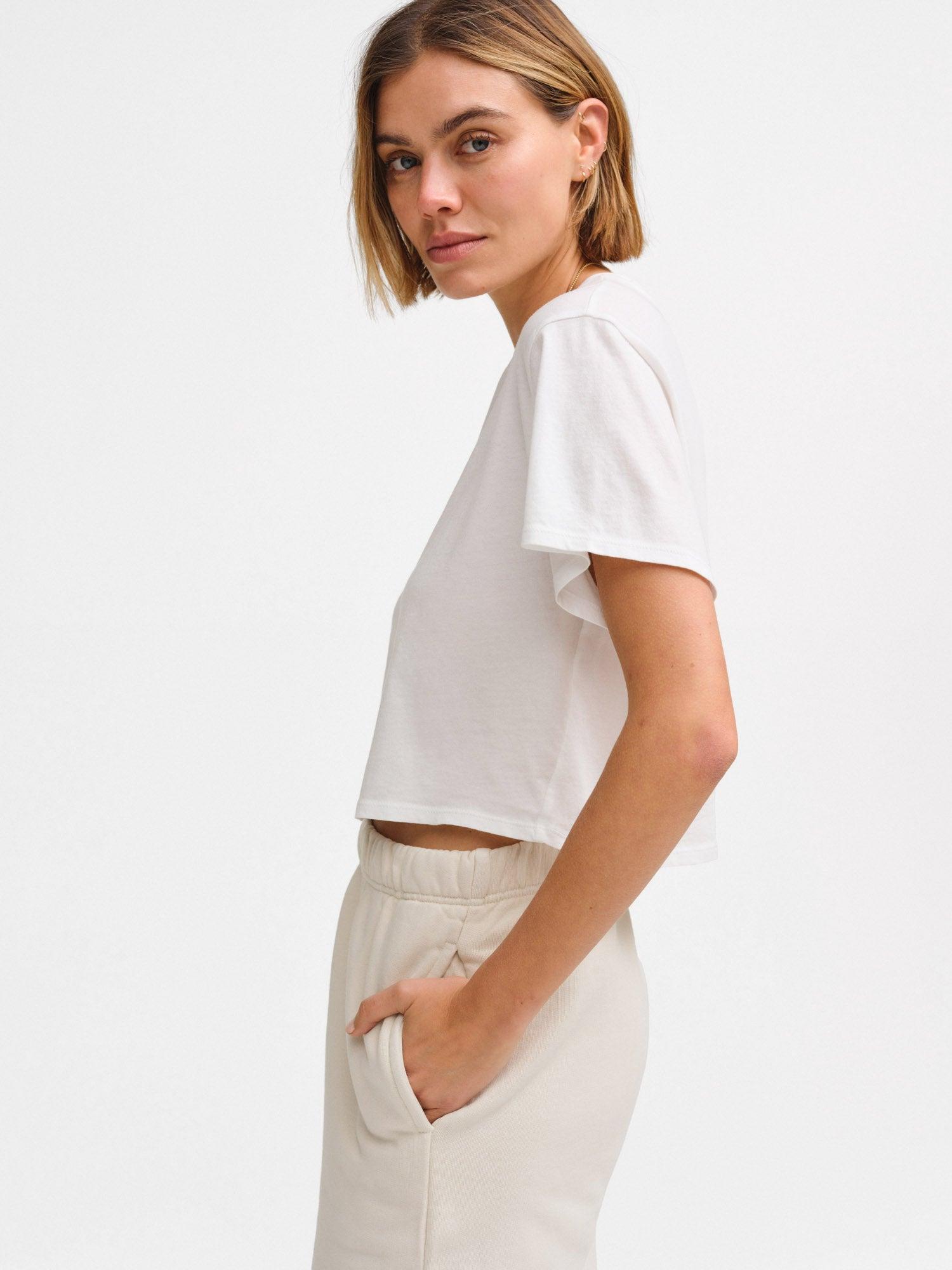 Organic Cotton Relaxed Crop Tee Female Product Image
