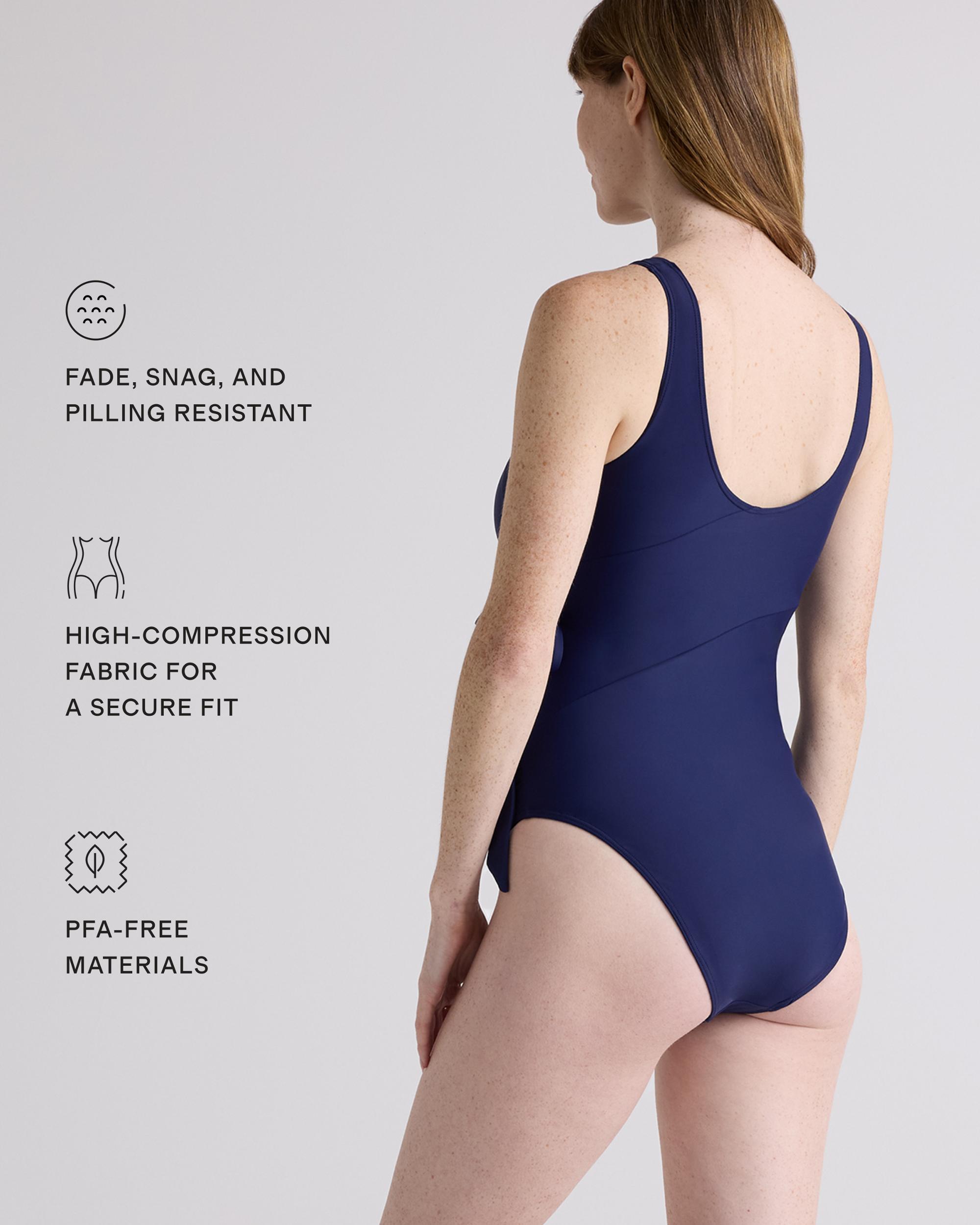 Quince | Women's Italian Maternity Wrap One-Piece Swimsuit Size XS, 78% Recycled Polyamide, 22% Spandex Product Image