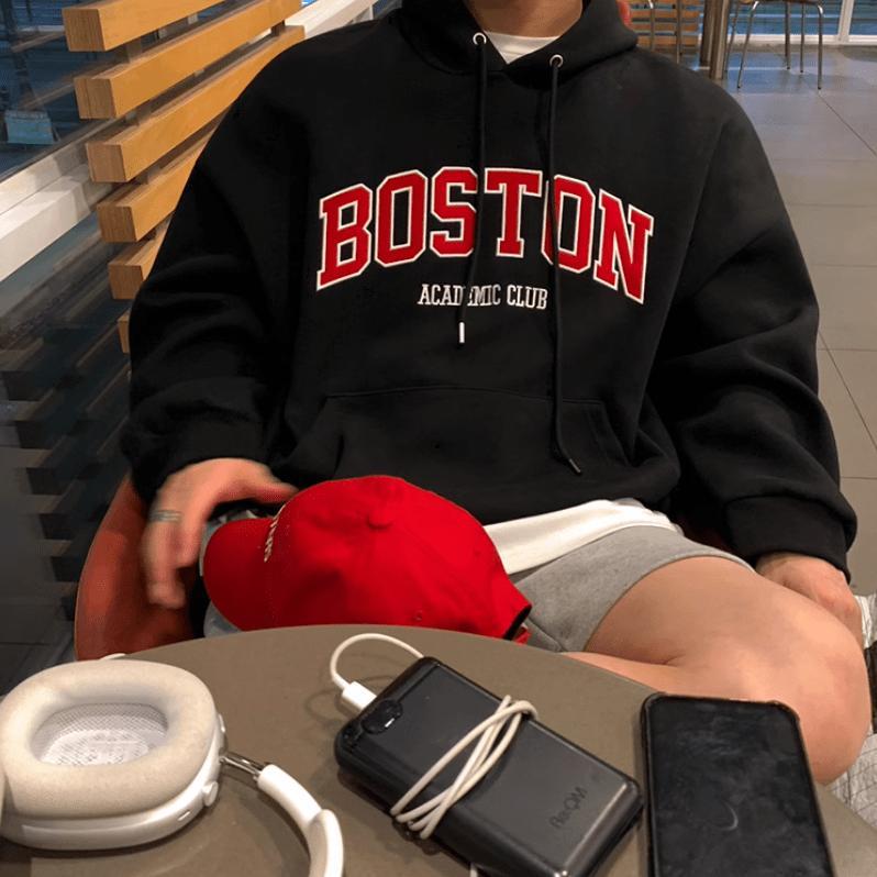 RT No. 12315 BOSTON LETTERED HOODIE Product Image