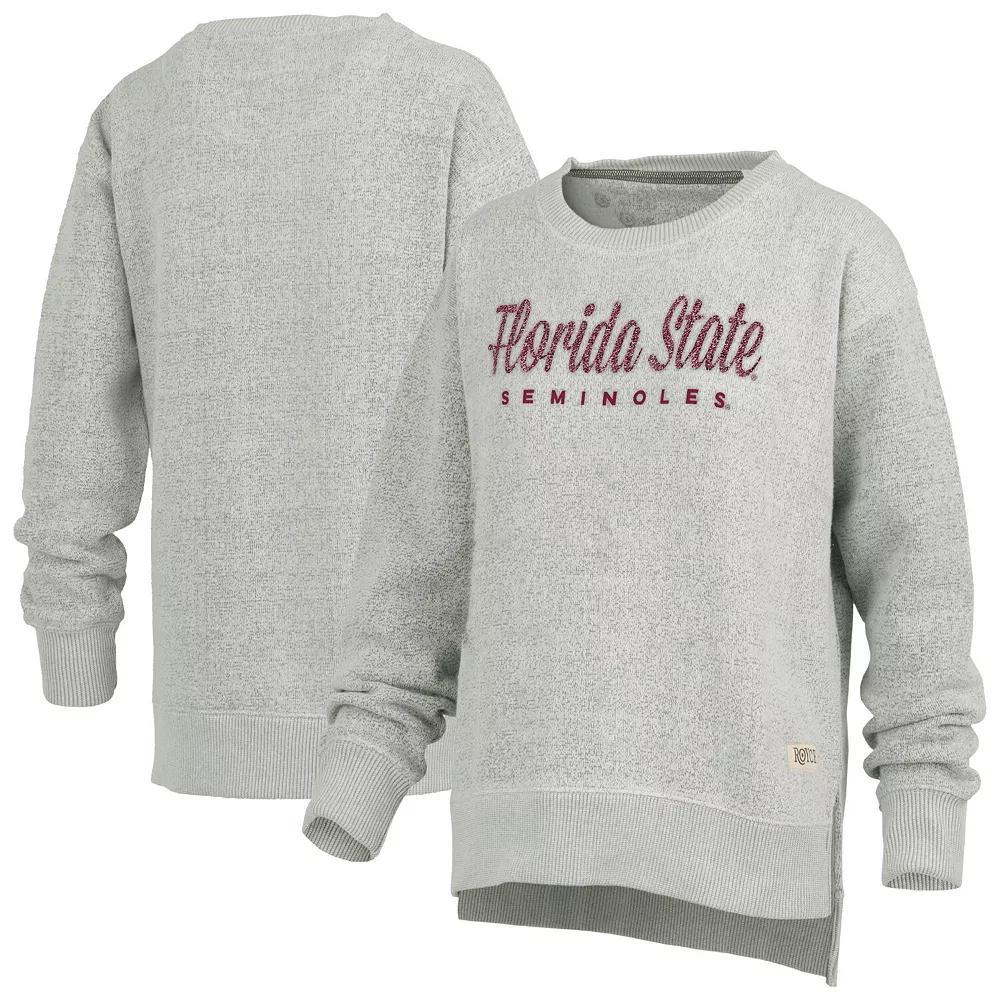 Women's Pressbox Heather Gray Florida State Seminoles Torrington Pullover Sweatshirt, Size: 2XL, Grey Product Image