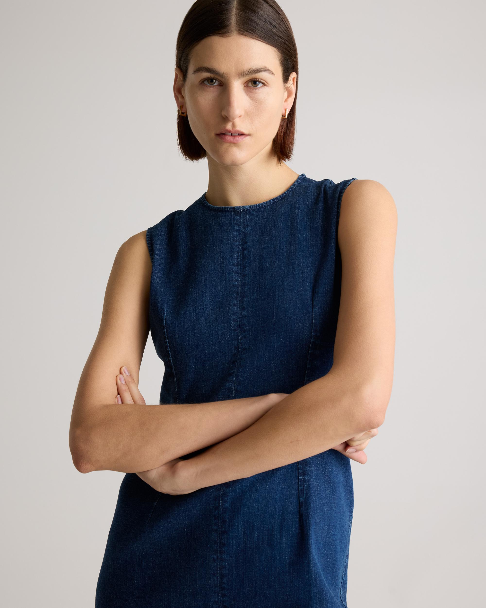 Quince | Women's Stretch Denim Maxi Dress Size XS, Organic Cotton Product Image