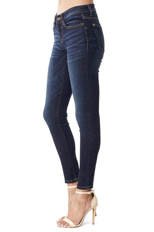 82110   Elisa Judy Blue Handsand Resin Skinny Jeans Product Image