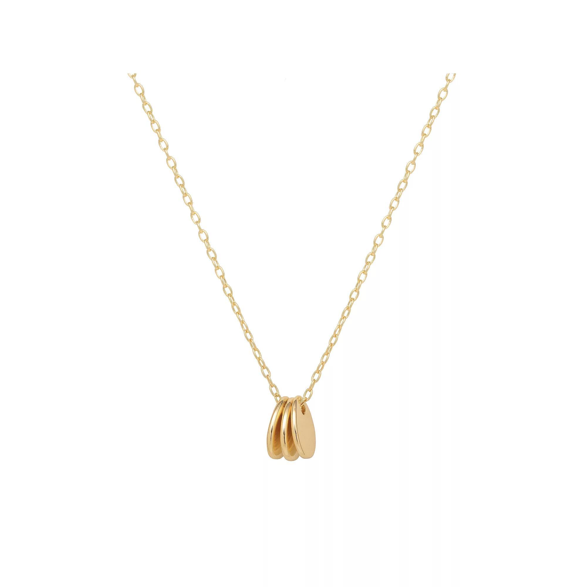 LC Lauren Conrad Gold Tone Triple Coin Pendant Necklace, Women's, None Product Image