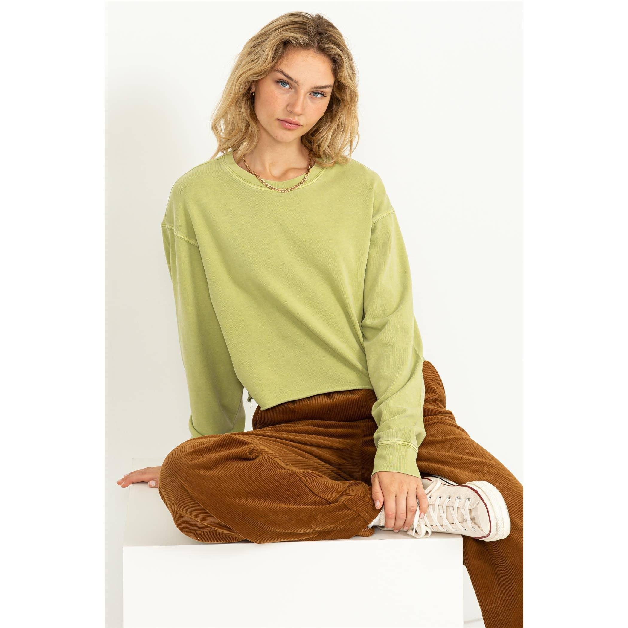 Pale Olive Sweatshirt Product Image