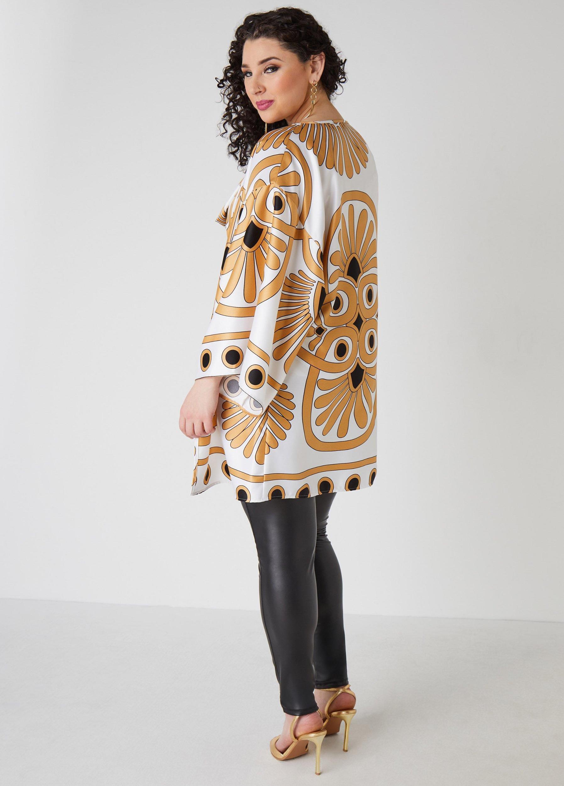 Plus Size Art Print Kimono Ashley Stewart Product Image