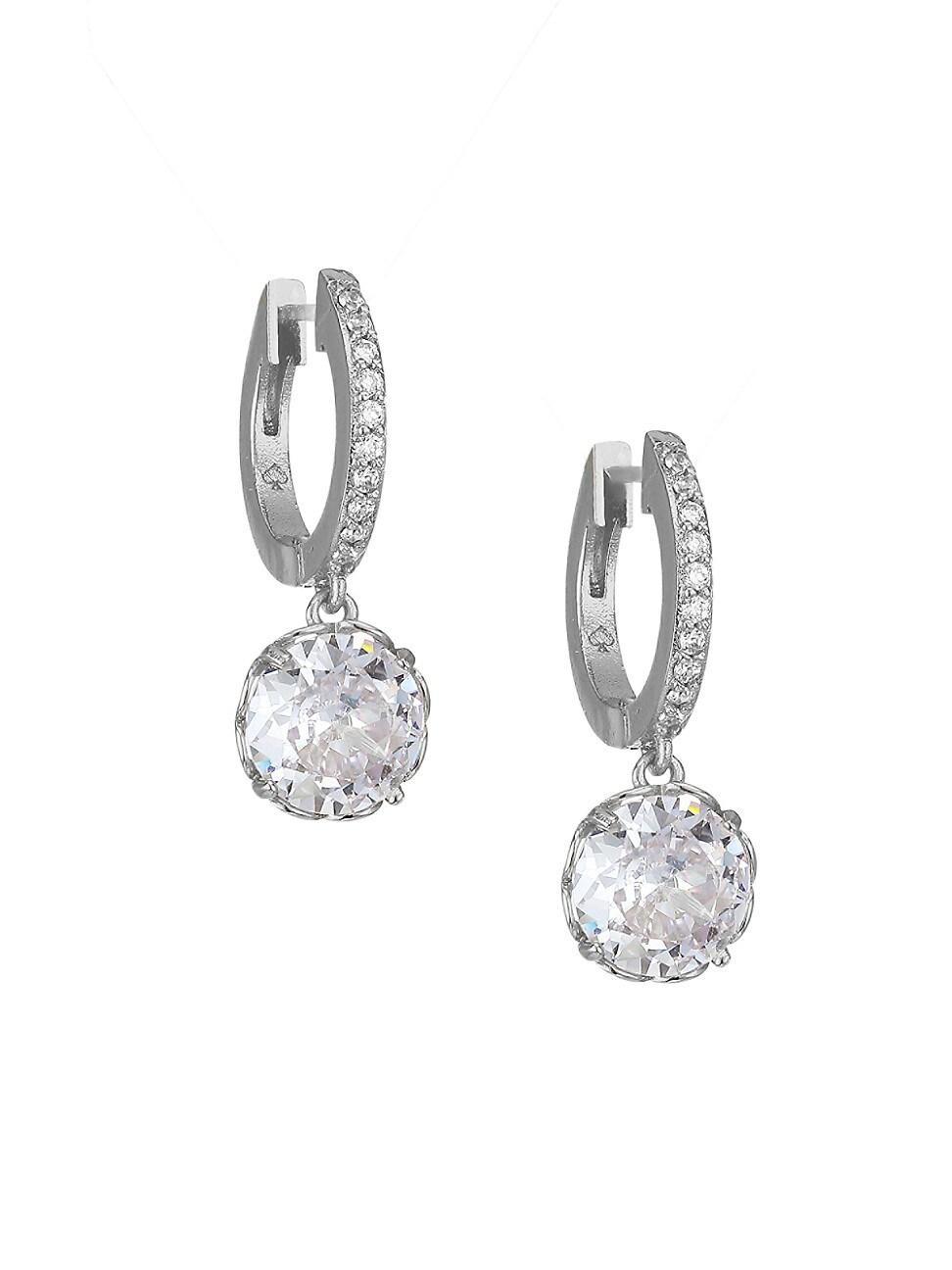 Kate Spade New York That Sparkle Pave Huggies Earrings (Clear Earring Product Image